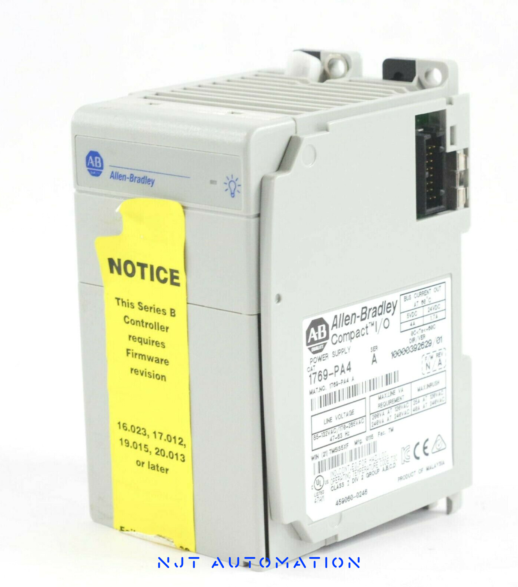 Allen Bradley 1769-PA72 CompactLogix Power Supply – front view